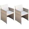 VidaXL 42561, Terrasse, Gepolsterter Sitz, Polyrattan, Produktbild-Vorschau 5