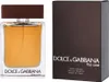 A product shot of Dolce & Gabbana The One for Men Eau de Toilette, with its packaging to the right. Produktbild-Vorschau