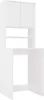 A white bathroom cabinet with shelves and doors. Produktbild-Vorschau