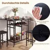 Set da pranzo COSTWAY con 2 sedie, tavolo da pranzo con Anteprima dell’immagine prodotto 7