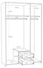 Armadio Forte ECONOBOX 120, stile rustico, 3 ante, 2 Anteprima dell’immagine prodotto 7