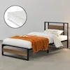 Metallbett 'Villach' mit Matratze 90x200cm Stahlrahmen Produktbild-Vorschau 2