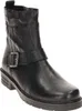 A black leather boot is shown against a white background. Produktbild-Vorschau
