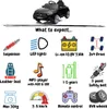 A collage of icons and text describing the features of a children's electric car. Produktbild-Vorschau