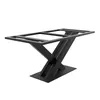 A black metal table base with a rectangular frame on top. Podgląd zdjęcia produktu