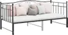 vidaXL Ausziehsofa Bettgestell Schwarz Metall 90x200 cm Produktbild-Vorschau 2