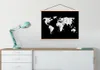MuchoWow® Textilposter Weltkarte - Marmor - Schwarz - Weiß Produktbild-Vorschau 3