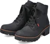 A pair of black lace-up boots with a chunky sole and heel. Produktbild-Vorschau