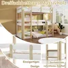 Dreifach-Etagenbett aus massivem Kiefernholz, stabiles Produktbild-Vorschau 3