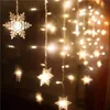 3,5m LED Schneeflocke Lichterkette Lichtervorhang Produktbild-Vorschau 8