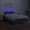 Skříňová postel s matrací a LED tmavě šedá 120x190 cm látka Náhled obrázku produktu 3