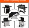 A collage of different gas grills and a grill cover. Produktbild-Vorschau
