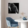MuchoWow® Poster Tierprofil Elefant in Schwarz und Weiß Produktbild-Vorschau 5