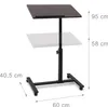 relaxdays PC-Tisch höhenverstellbar dunkelbraun 60,0 x 40,5 Produktbild-Vorschau 5