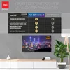 A marketing image comparing features of a RED OPTICUM AX 300mini v.3 receiver against other products, displayed alongside a television showing a city skyline. Anteprima dell’immagine prodotto