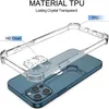 A clear phone case is shown hovering over a blue smartphone. Produktbild-Vorschau