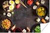 MuchoWow® Poster Sushi - Essstäbchen - Kräuter - Gewürze Produktbild-Vorschau 1