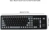A black keyboard with dimensions indicated by lines and text. Produktbild-Vorschau