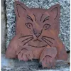 Rostikal Katzen Deko Zaunhocker 23 x 21 cm Gartendeko Rost Produktbild-Vorschau 3