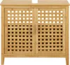 A wooden cabinet with a lattice design on the doors. Náhled obrázku produktu