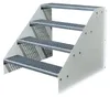 Freistehende 4-Stufen-Stahltreppe mit Gitterrost, Breite 60 Produktbild-Vorschau 1