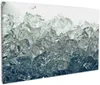 Wallario Premium Leinwandbild Leuchtendes Eis in blau-grau Produktbild-Vorschau 1