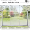 tectake® Gewächshaus mit Fundament 5,85 m³ 185 x 190 x 195 Produktbild-Vorschau 3