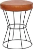 WOHNLING Sitzhocker Echtleder / Metall 35 x 48 x 35 cm Produktbild-Vorschau 7