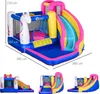 Outsunny Aufblasbare Hüpfburg mit Rutsche Pool Spielburg Produktbild-Vorschau 3