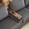 Merax 4-Sitzer Ecksofa U-förmiges, Cord-Sofa mit 2 Hockern, Produktbild-Vorschau 6