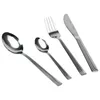 A set of four stainless steel cutlery items arranged diagonally on a white background. Produktbild-Vorschau
