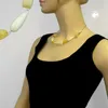 Kette Drahtkette Windeck Birne beige gelb Kunststoffperlen Produktbild-Vorschau 2