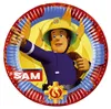 Motivteller Fireman Sam - Ø 23 cm, Pappe, 8 Stück Produktbild-Vorschau 1