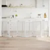 vidaXL 6dílná brána pro psy s dvířky Skládací bílá 300 cm Náhled obrázku produktu 2