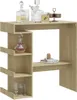 A bar table with shelves, decorated with bottles and glasses. Anteprima dell’immagine prodotto
