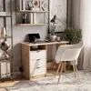 Stôl Vicco Meiko Biely/remeselník 105 x 50 cm so zásuvkami, Náhľad obrázku produktu 3