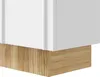 A close-up view of the base of a white sideboard with a fluted wood texture. Náhľad obrázku produktu