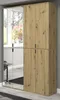 Garderobe und Kleiderschrank mit Spiegel "Line-Up" Eiche Produktbild-Vorschau 2