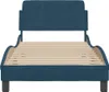 vidaXL Bettgestell mit Kopfteil "Dover" Blau 90x190 cm Samt Produktbild-Vorschau 3
