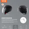 VEVOR casco da moto 3/4 facciale taglia M, casco in ABS con Anteprima dell’immagine prodotto 2