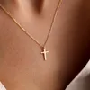 TINGN Croix chaîne d'or Layered dames 14K collier plaqué or Voir les images du produit 2