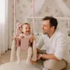 Indoor-Babyschaukel Rosa aus Velvet – Mit Produktbild-Vorschau 5