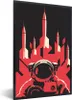 MuchoWow® MuchoWow® Gerahmtes Poster Astronaut - Rakete - Produktbild-Vorschau 1