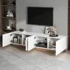 Merax TV-kast, TV-meubel met 4 deuren, modern design met Productafbeelding-voorbeeld 2