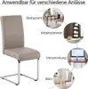 Yaheetech 2er Set Freischwinger Schwingstuhl, Polyurethan Produktbild-Vorschau 8
