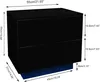Iropro table de chevet éclairage LED, noir brillant en Voir les images du produit 2