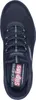 Top-down view of a dark blue Skechers slip-in sneaker. Produktbild-Vorschau