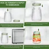 Fermentationsglas-Set 2x 1,4 l mit Luftentlüftung Productafbeelding-voorbeeld