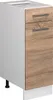 A single kitchen base cabinet with two drawers, shown from a three-quarter angle. Náhled obrázku produktu