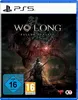 The image is a product shot of the video game 'Wo Long: Fallen Dynasty' for PlayStation 5. It features the game's cover art, which depicts a warrior facing a large, monstrous creature. The cover also includes age rating symbols and logos. Produktbild-Vorschau
